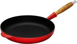 POLE A FRIRE CERISE 26CM - MANCHE EN BOIS - LE CREUSET