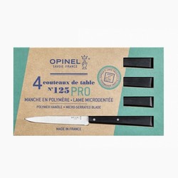 4 COUTEAUX DE TABLE A LAME MICRODENTEE N125 PRO - OPINEL